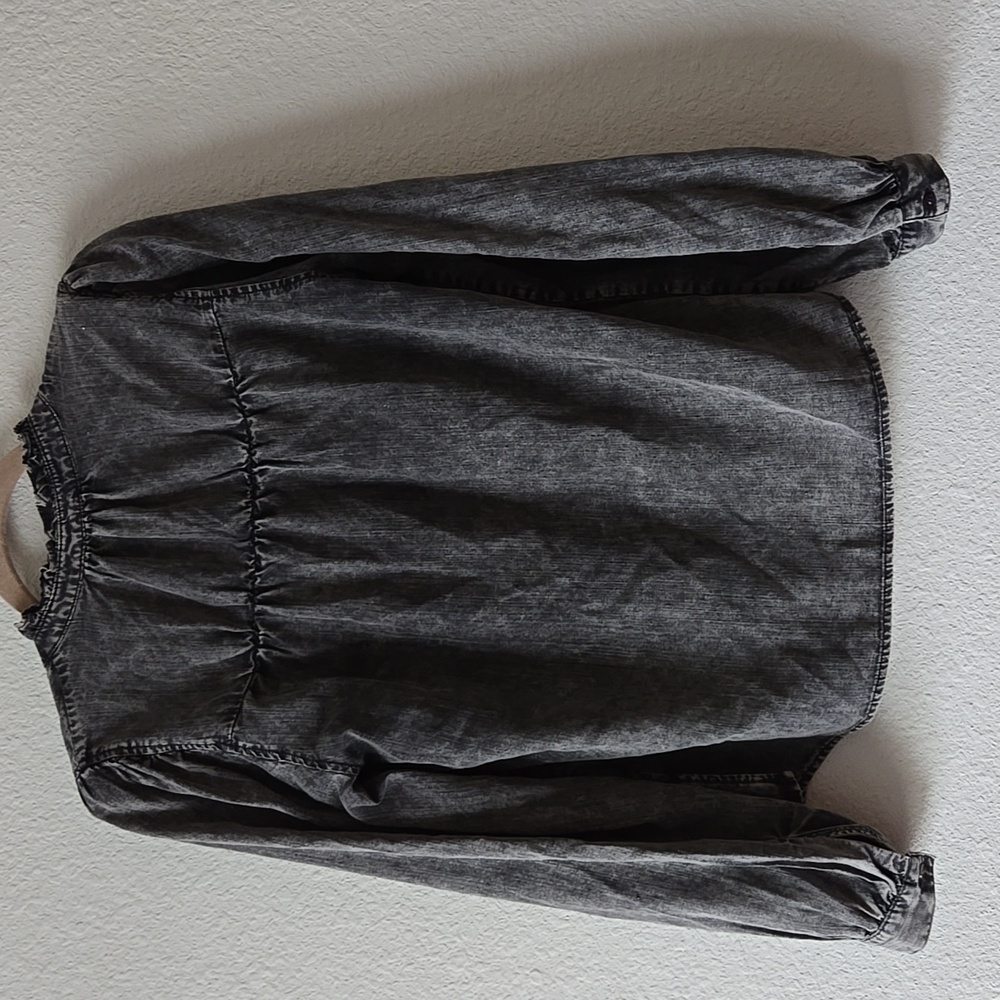 Rails Denim Button Down Long Sleeve Shirt Black W… - image 8